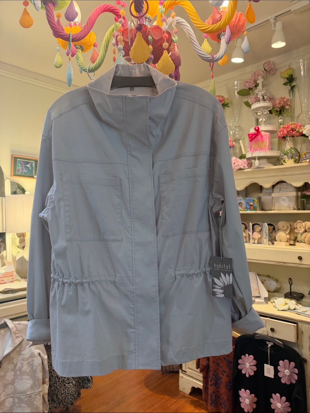 Habitat Sky Blue Utility Jacket with Drawstring Waist